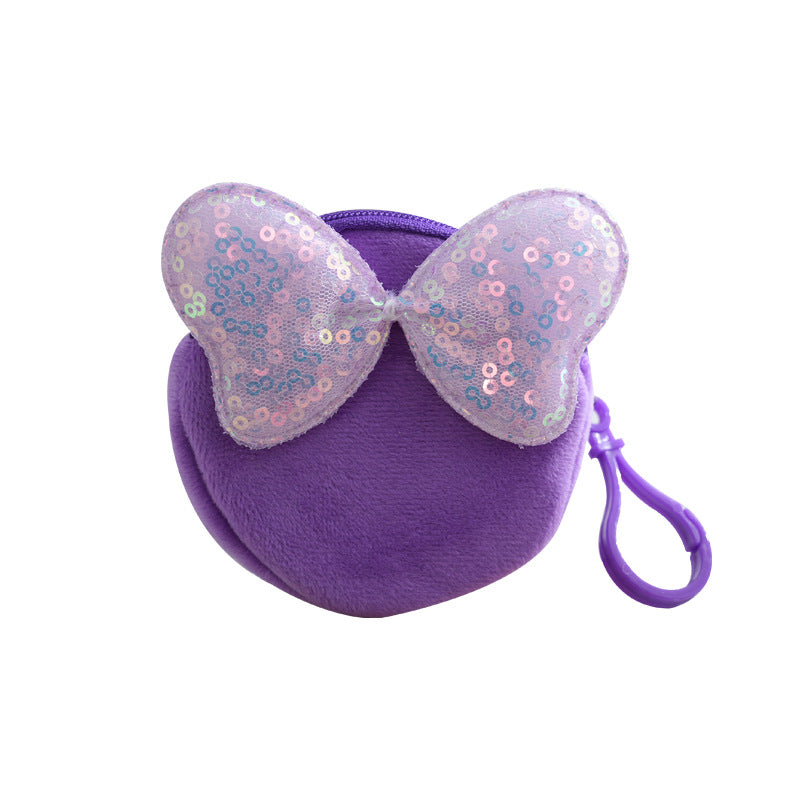 Wholesale Bow Bag ID Card Bag Crystal super soft Keychain